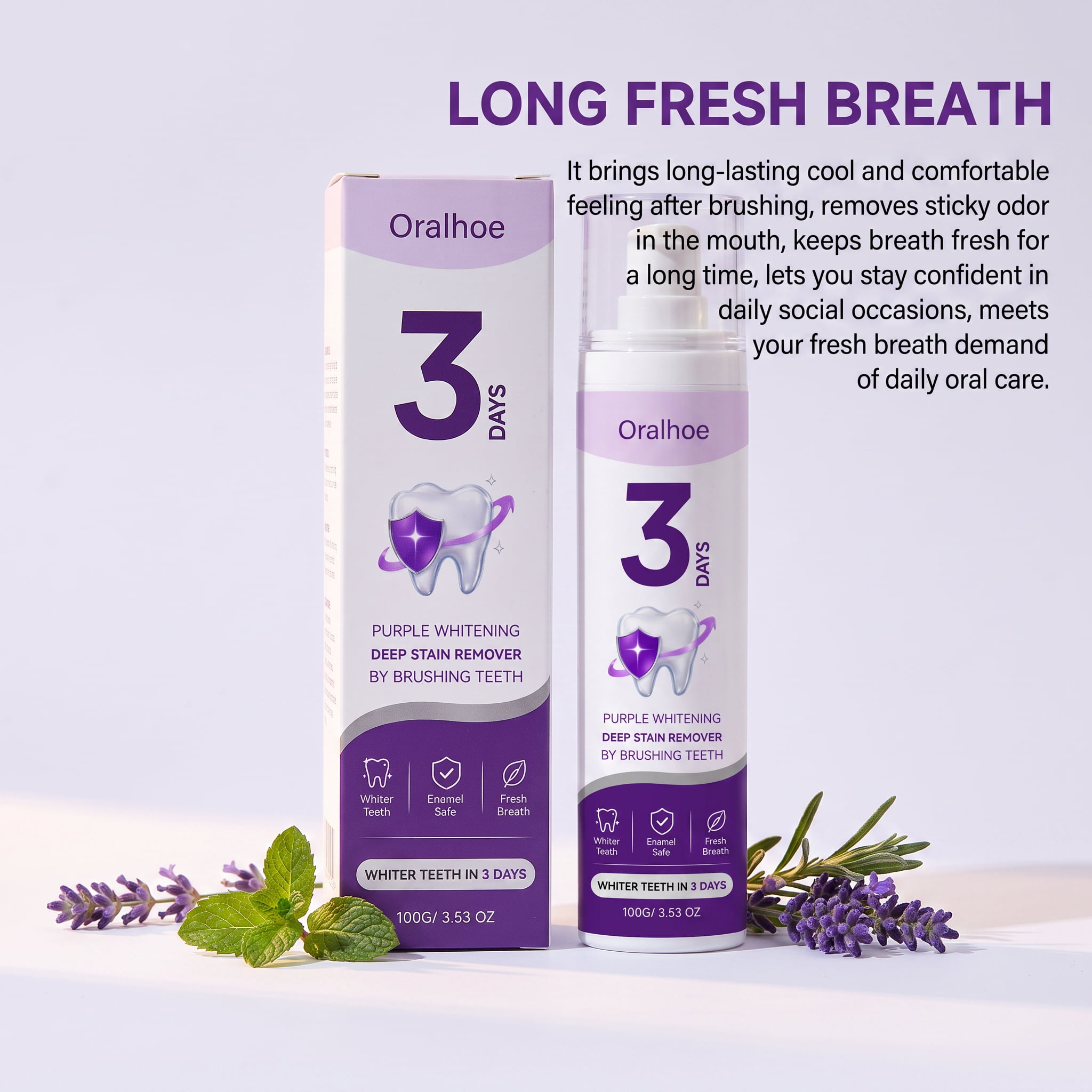 3 Day Purple Color Corrector T - огляд і ціна Whitening Foam Pump