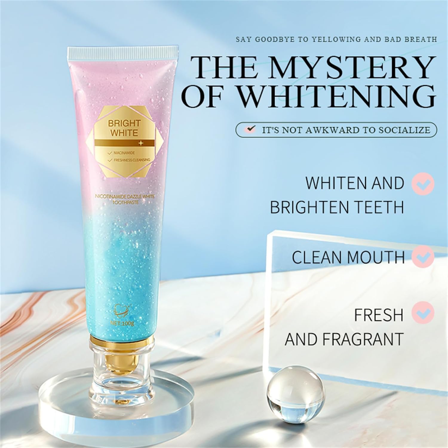 1/2/3pcs Niacinamide Toothpast - огляд і ціна Remineralizing Toothpaste