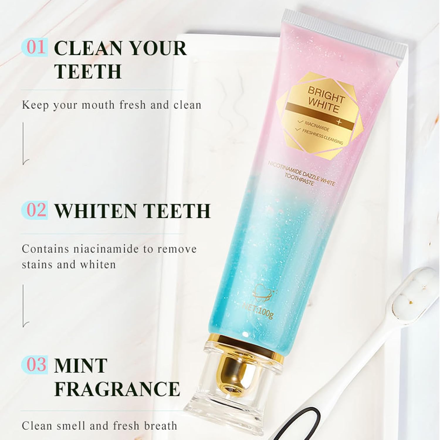 1/2/3pcs Niacinamide Toothpast - огляд і ціна Remineralizing Toothpaste