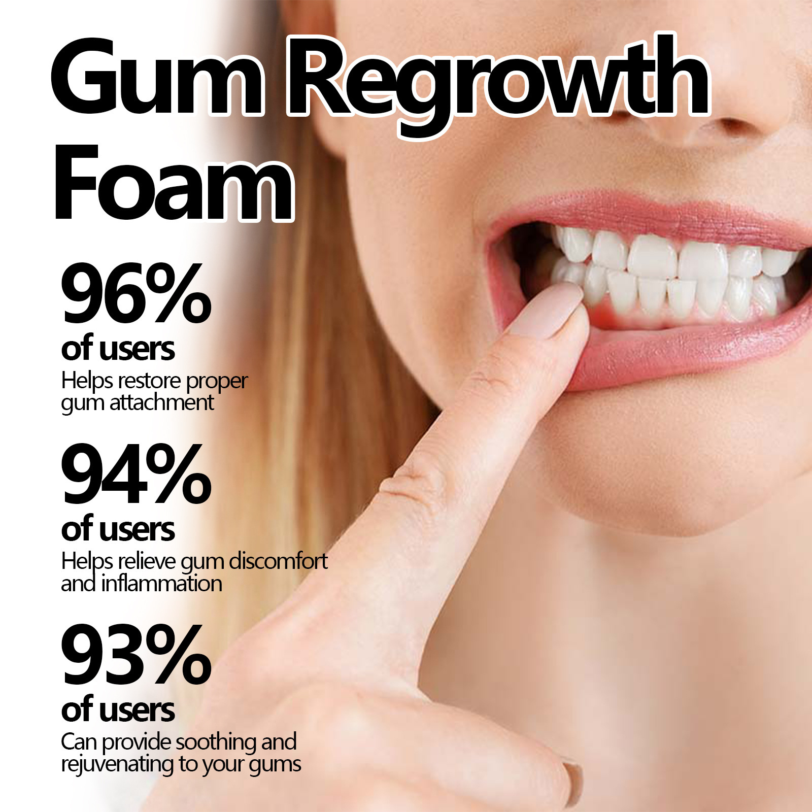 Gum Repair Foam Mousse Toothpa - огляд і ціна Teeth Whitening Yellow Teeth