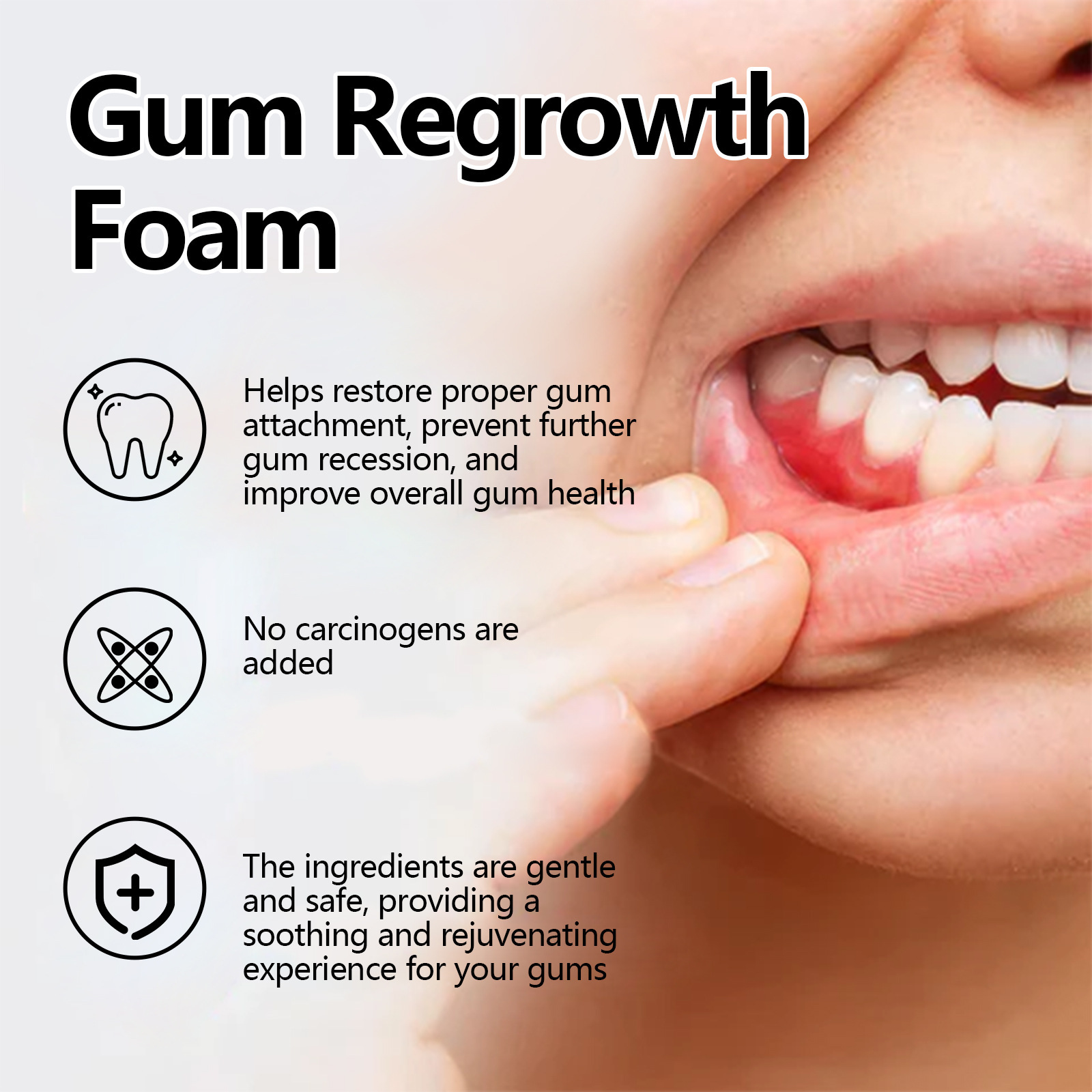 Gum Repair Foam Mousse Toothpa - огляд і ціна Teeth Whitening Yellow Teeth