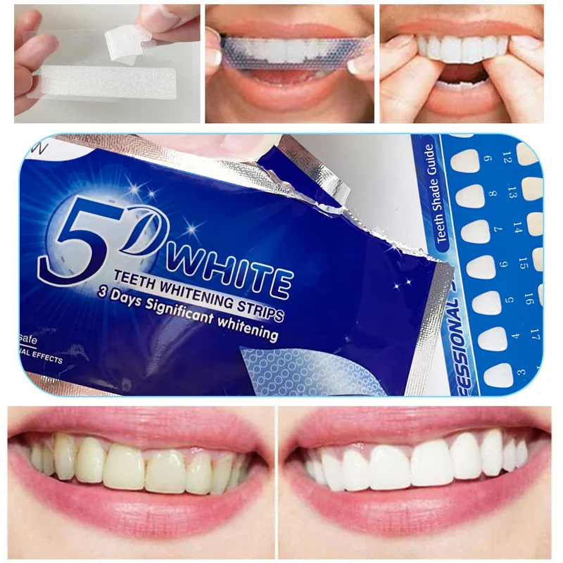 1-12pcs 5D Whitening Teeth Sti - огляд і ціна Teeth Whitening Yellow Teeth