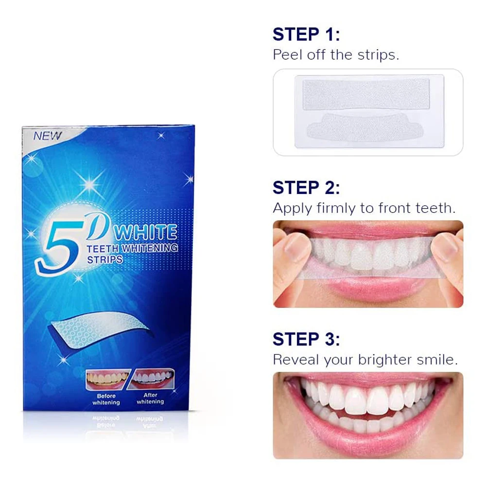 Teeth Whitening Stickers 3D/5D - огляд і ціна Whitening Strip 3D
